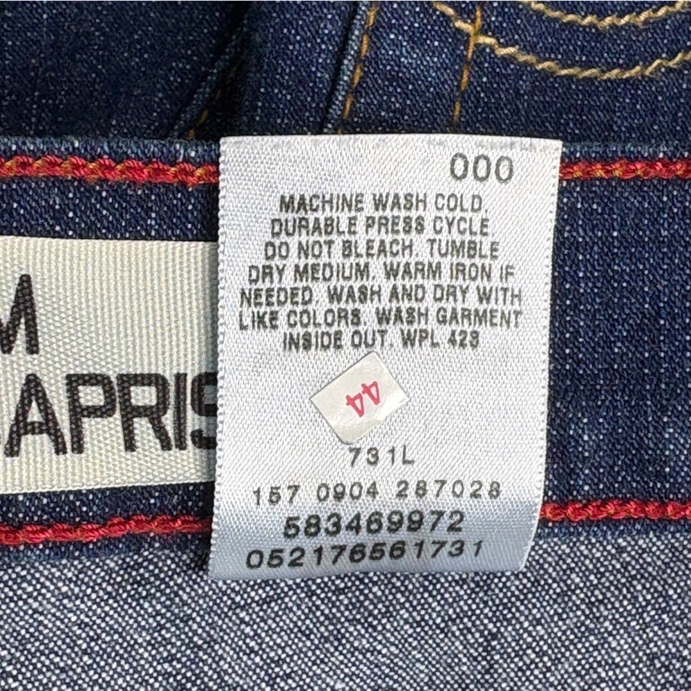 Levis Womens Classic Slim Capris Size 8 Medium Wash Denim Cropped Jeans Cuffed - Picture 9 of 9